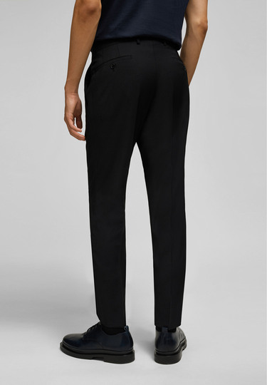 Shape Fit Baukasten Hose in Woll-Mix mit Performance Stretch Uni, black Rückansicht