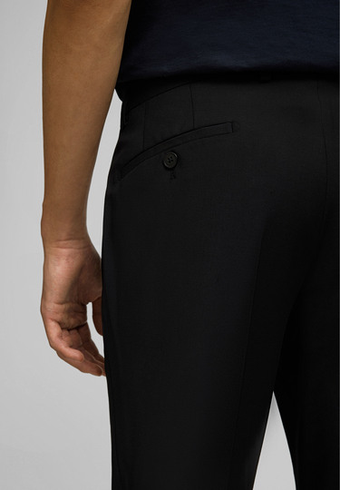 Shape Fit Baukasten Hose in Woll-Mix mit Performance Stretch Uni, black Detailansicht 2