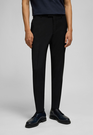 Shape Fit Baukasten Hose in Woll-Mix mit Performance Stretch Uni, black