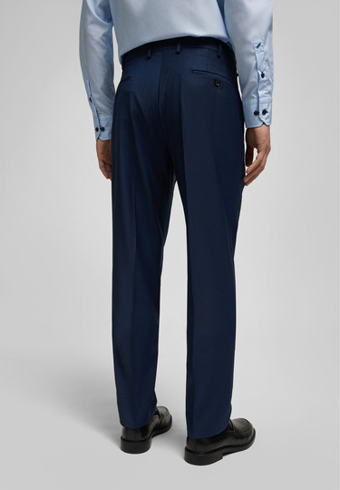 Super elastische Business-Hose in Shape Fit, navy Rückansicht