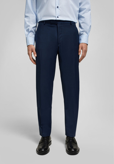 Super elastische Business-Hose in Shape Fit, navy 