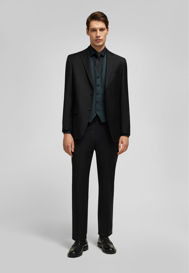 Elegante Weste in Shape Fit, hunter green