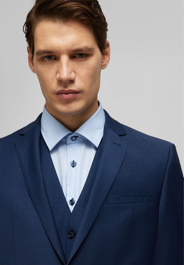 Elegante Weste in Shape Fit, navy Detailansicht 2