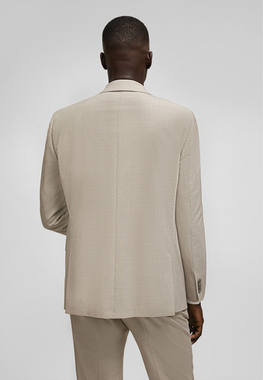 DH-XTENSION Sakko mit Hahnentrittmuster, sand Rückansicht