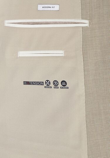 DH-XTENSION Sakko mit Hahnentrittmuster, sand Detailansicht 2