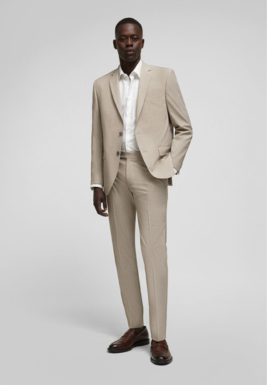 DH-XTENSION Sakko mit Hahnentrittmuster, sand 