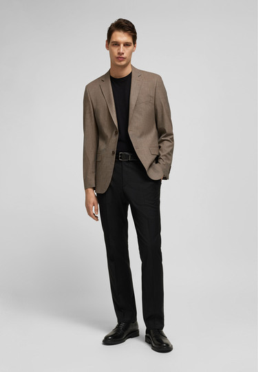 H-ECO Sakko mit Fil-à-Fil-Muster, beige