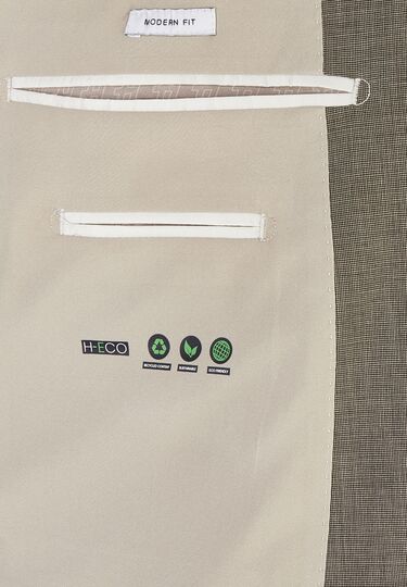 H-ECO Sakko mit Fil-à-Fil-Muster, beige