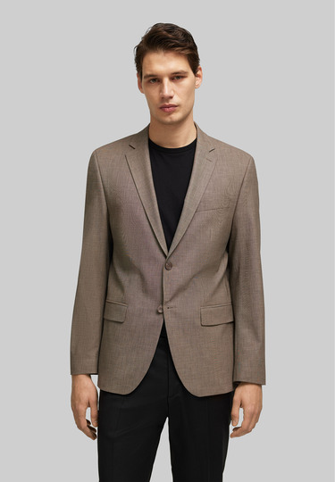 H-ECO Sakko mit Fil-à-Fil-Muster, beige