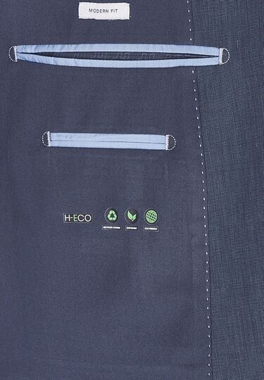 H-ECO Sakko mit Fil-à-Fil-Muster, royal Detailansicht 2