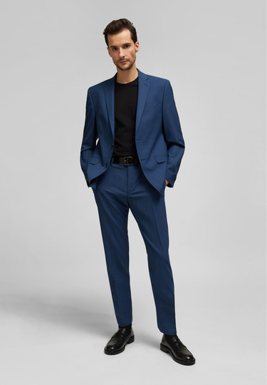 H-ECO Sakko mit Fil-à-Fil-Muster, royal