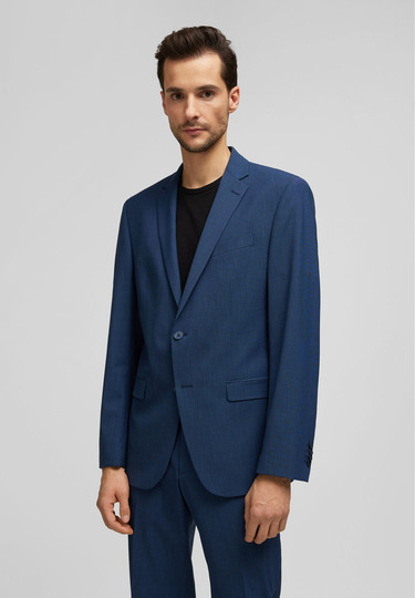 H-ECO Sakko mit Fil-à-Fil-Muster, royal