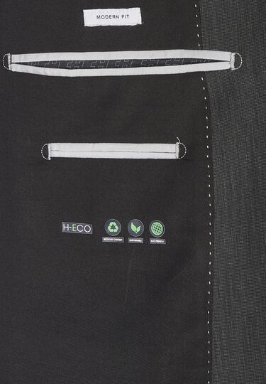 H-ECO Sakko mit Fil-à-Fil-Muster, anthracite Detailansicht 2