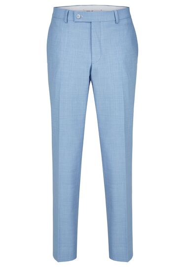 Modische Anzughose mit Strukturmuster, light blue Frontansicht