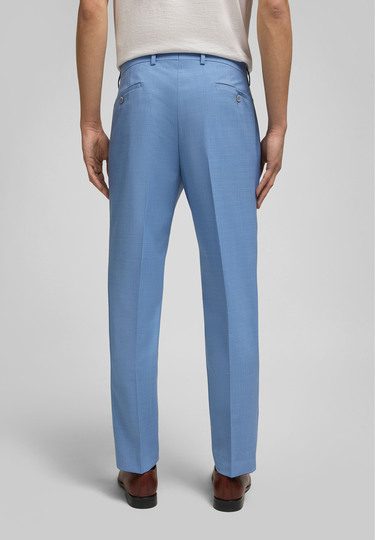 Modische Anzughose mit Strukturmuster, light blue Rückansicht