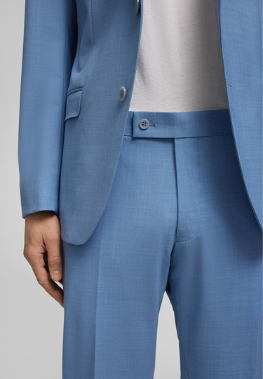 Modische Anzughose mit Strukturmuster, light blue