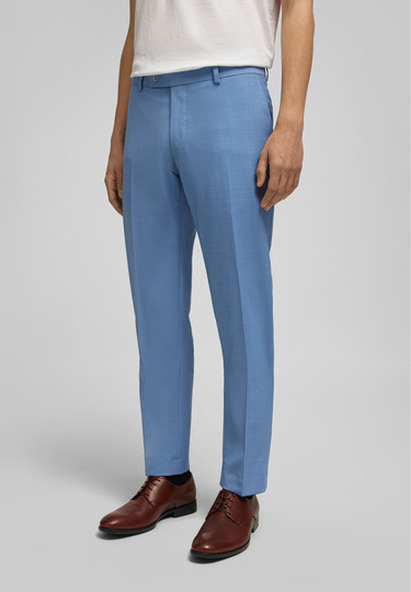 Modische Anzughose mit Strukturmuster, light blue