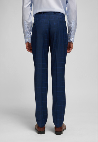 Trendige Anzughose mit Bügelfalten, dark blue Rückansicht