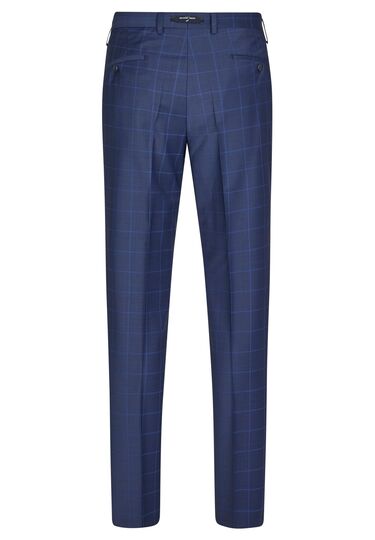 Trendige Anzughose mit Bügelfalten, dark blue Detailansicht 1