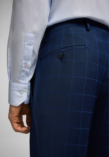 Trendige Anzughose mit Bügelfalten, dark blue