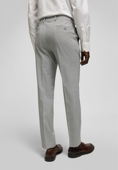 Stylish Suit Trousers with a subtle pattern, grey Rückansicht