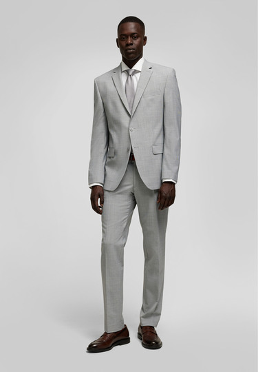 Stylish Suit Trousers with a subtle pattern, grey Detailansicht 2