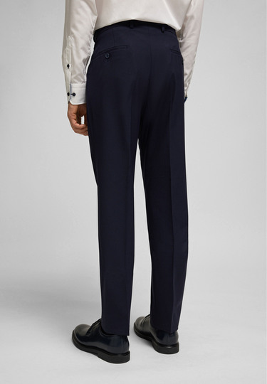 Timeless Suit Trousers in sustainable fabric, navy Rückansicht