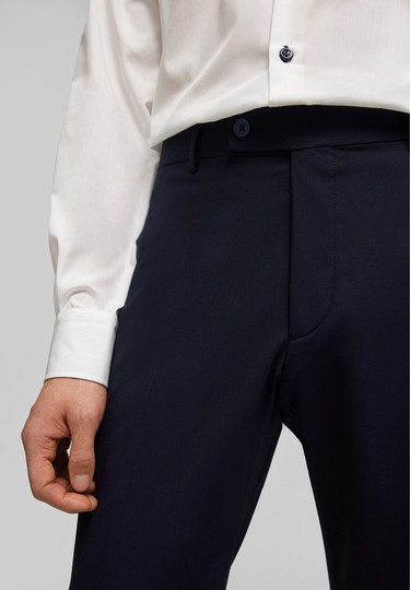 Timeless Suit Trousers in sustainable fabric, navy Detailansicht 2