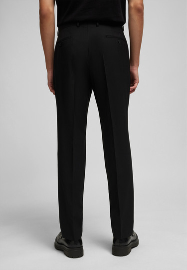 Timeless Suit Trousers in sustainable fabric, black Rückansicht