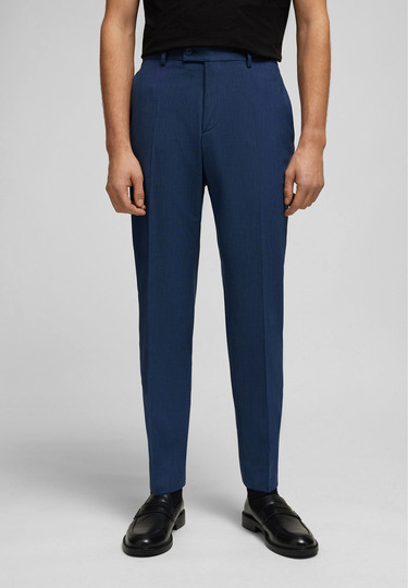 Trendige Anzughose mit Fil-à-Fil-Muster, royal
