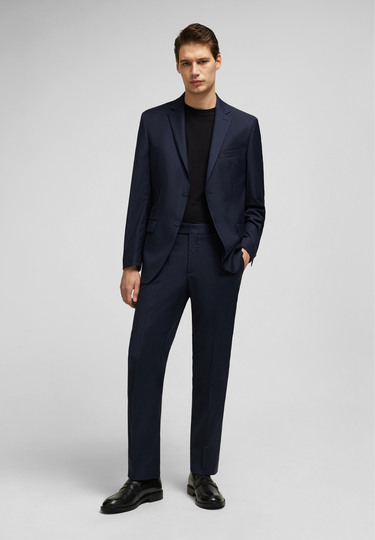 Elegantes H-ECO Sakko aus nachhaltigem Gewebe, navy