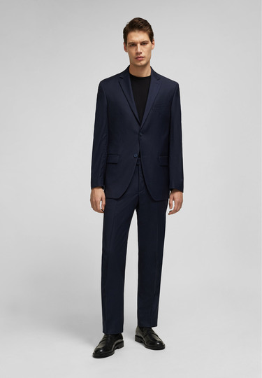 Elegantes H-ECO Sakko aus nachhaltigem Gewebe, navy