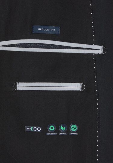 Elegantes H-ECO Sakko aus nachhaltigem Gewebe, black