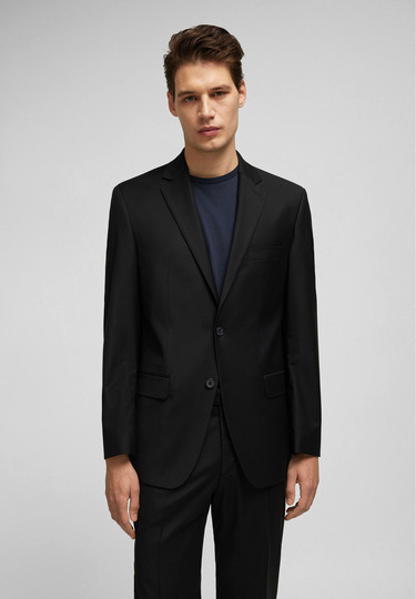 Elegantes H-ECO Sakko aus nachhaltigem Gewebe, black