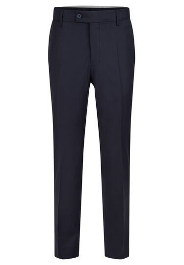 Zeitlose Anzughose aus nachhaltigem Gewebe, navy Frontansicht