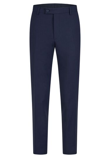Modische Anzughose mit dezentem Muster, dark blue Frontansicht
