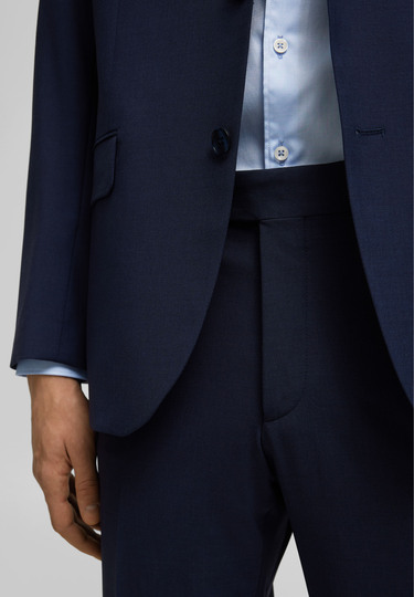 Modische Anzughose mit dezentem Muster, dark blue Detailansicht 2