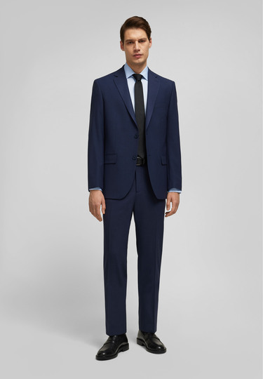 Modische Anzughose mit dezentem Muster, dark blue