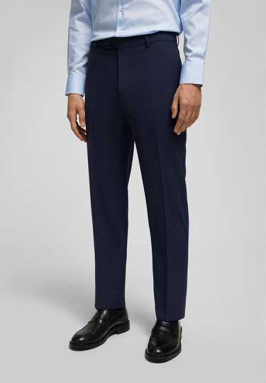 Modische Anzughose mit dezentem Muster, dark blue