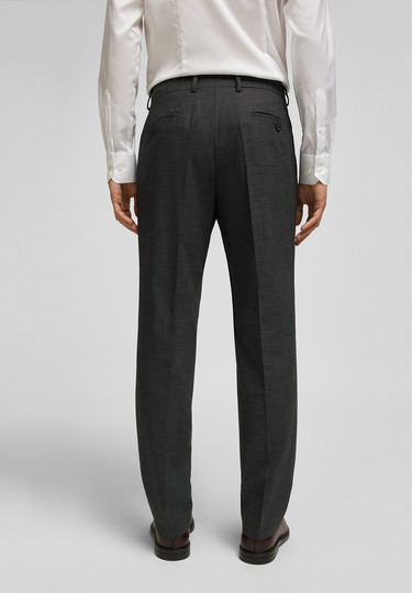 Modische Anzughose mit dezentem Muster, carbon Rückansicht