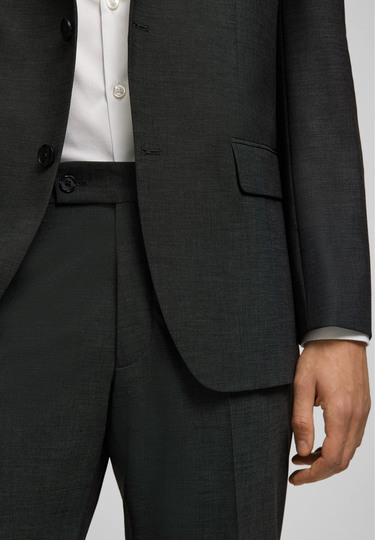 Modische Anzughose mit dezentem Muster, carbon Detailansicht 2