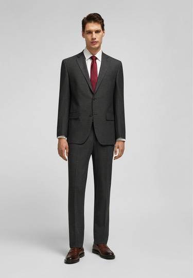 Modische Anzughose mit dezentem Muster, carbon