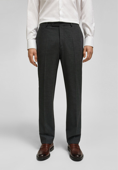 Modische Anzughose mit dezentem Muster, carbon