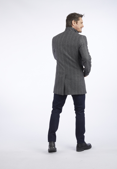 Elegant wool coat, grey Rückansicht