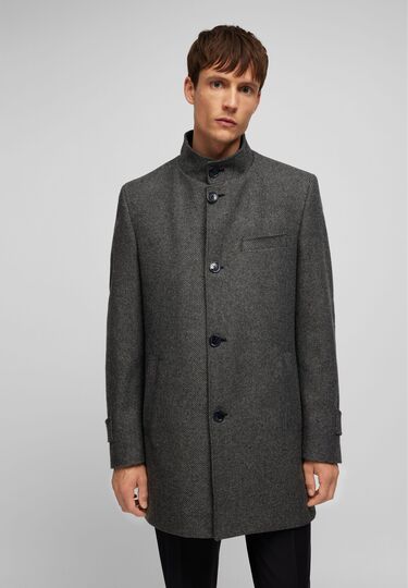 Woll-Mantel, Grey Frontansicht