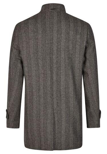 Woll-Mantel, Grey Rückansicht