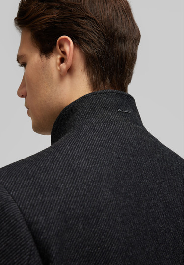 Woll-Mantel, Graphite Detailansicht 2