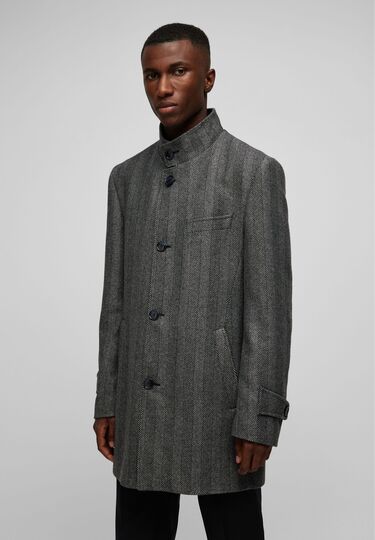 Wool coat, grey Frontansicht