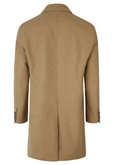 Chesterfield Woll Mantel, Camel Rückansicht