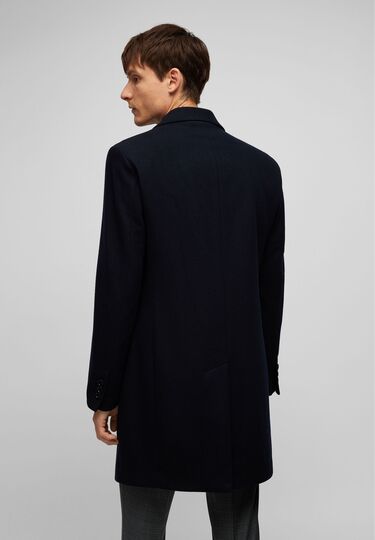 Chesterfield Woll Mantel, Navy